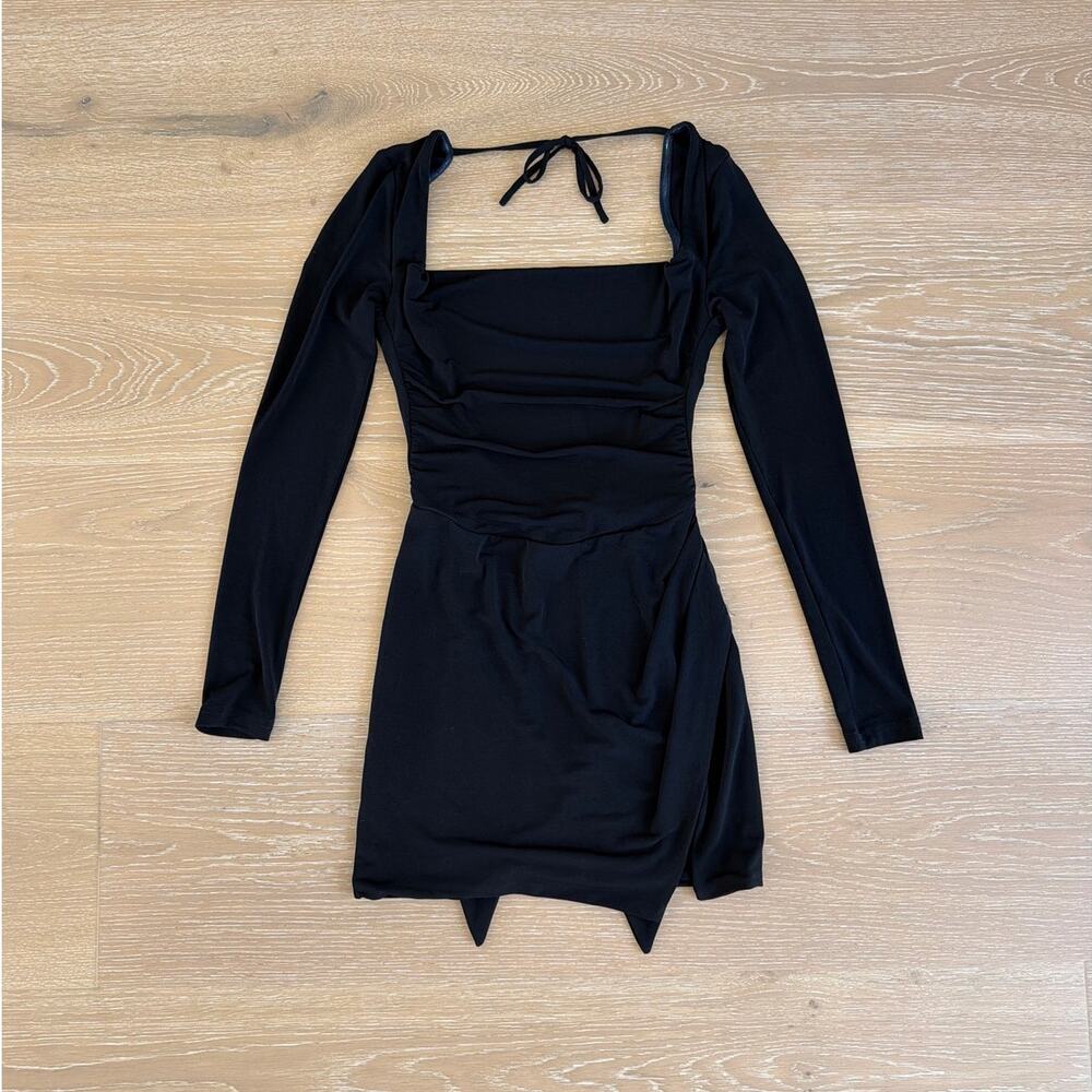Tiger Mist Mini Dress Long Sleeves Joslin Size XS Black